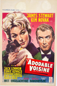 Bell, Book, and Candle - Vintage Belgian Film poster, 1958