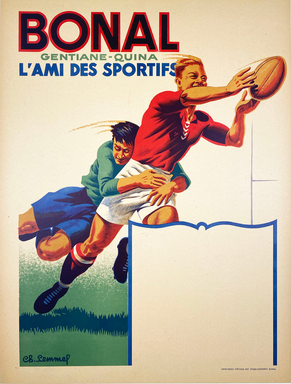 Bonal Aperitif - Vintage French poster by Lemmel - 1930