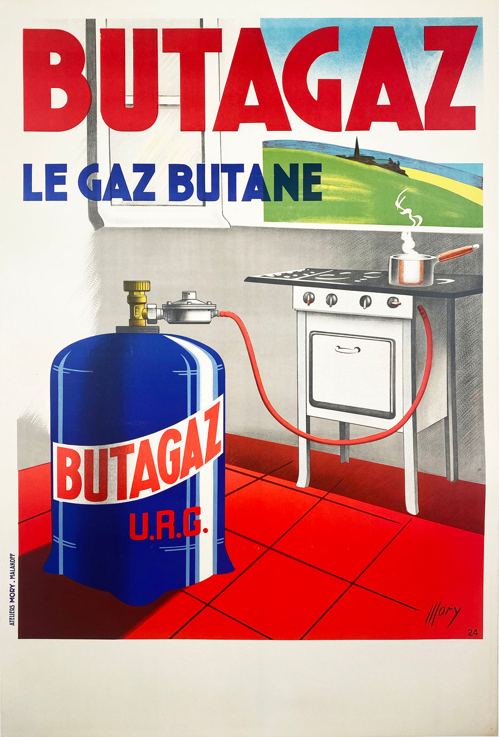 Butagaz - Vintage French Advertising poster by Malakoff 1924
