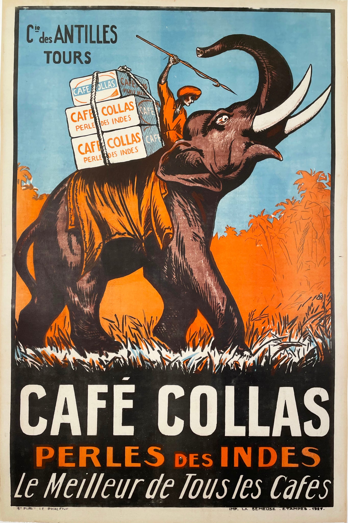 Cafe Collas - Vintage French Advertising Poster, 1927