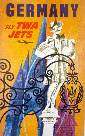 Germany TWA - Vintage Travel Poster 1965