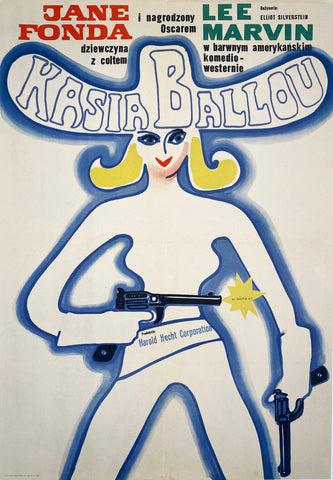 Kasia Ballou (Cat Ballou) - Vintage Polish Film Poster 1967 by Gorka