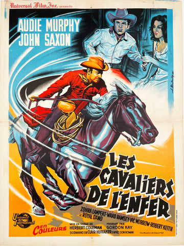 Les Cavaliers De L'enfer "Posse From Hell" - Vintage French Film Poster - 1961