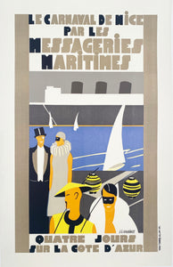 Le Carnival De Nice - Messageries Maritimes by J. J. Gaudinot, 1930