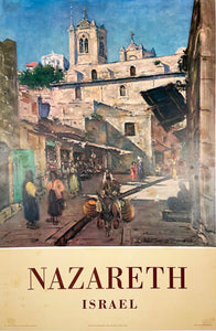 Vintage Travel Poster - Nazareth, Israel - 1958