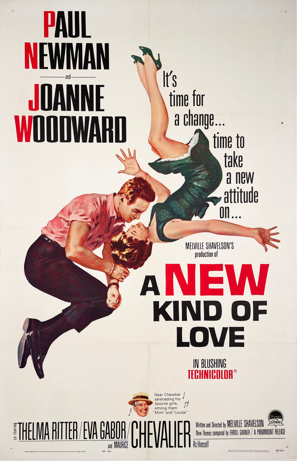 A New Kind of Love - Vintage Film Poster - 1963