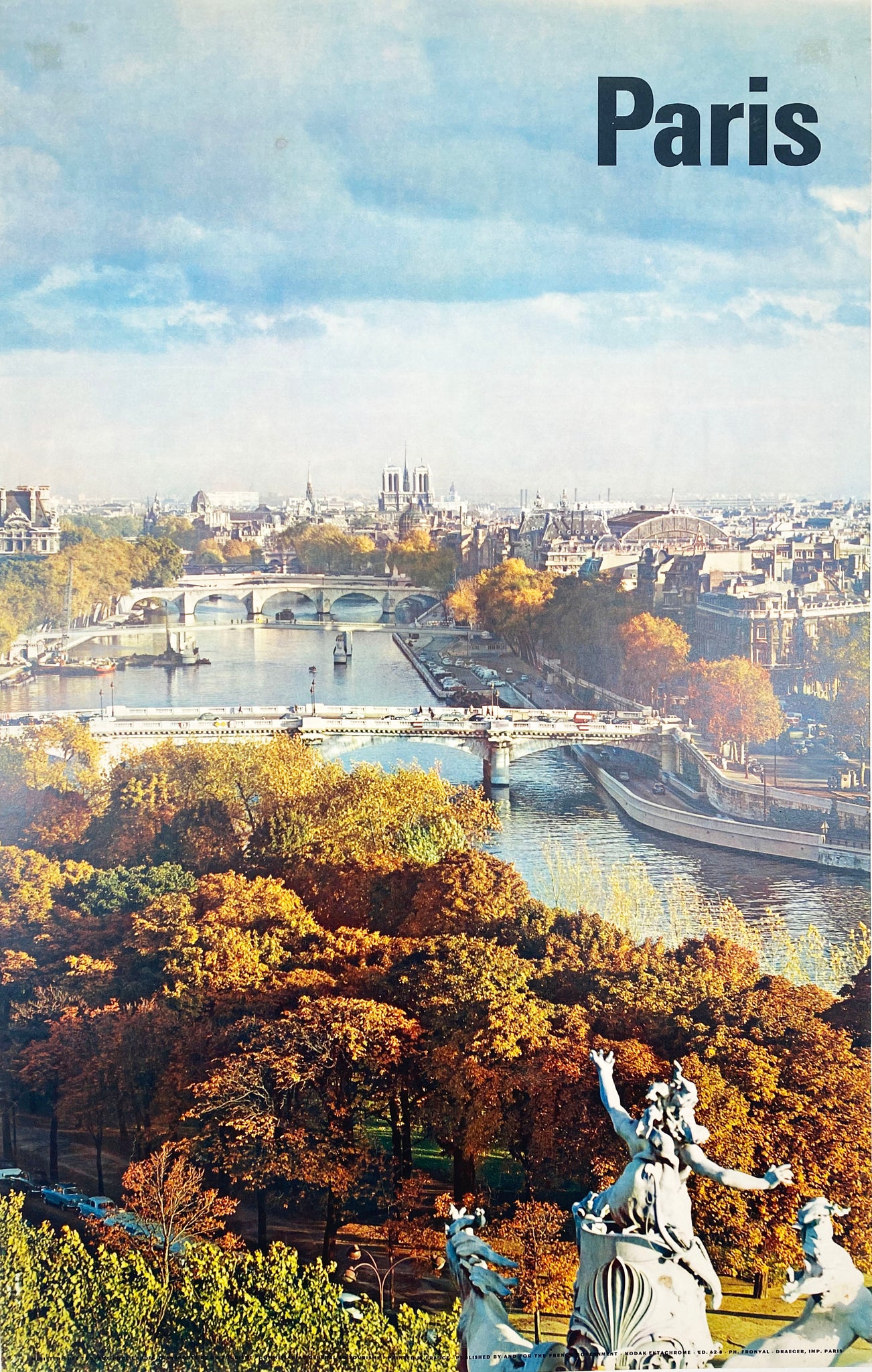 Paris - Vintage Travel Poster 1960's