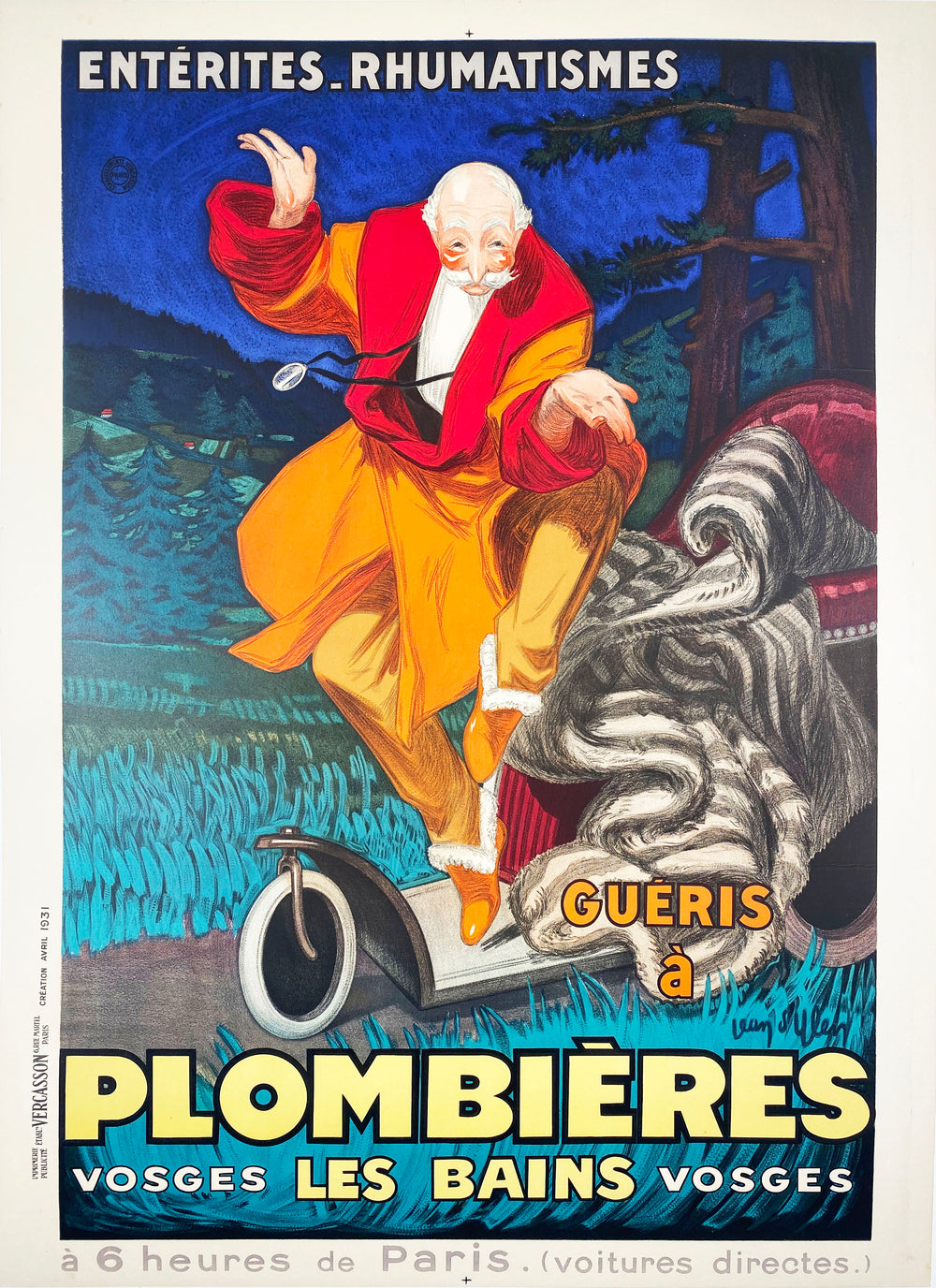 Plombiéres Les Bains - Vintage French Poster 1931 by D'ylen