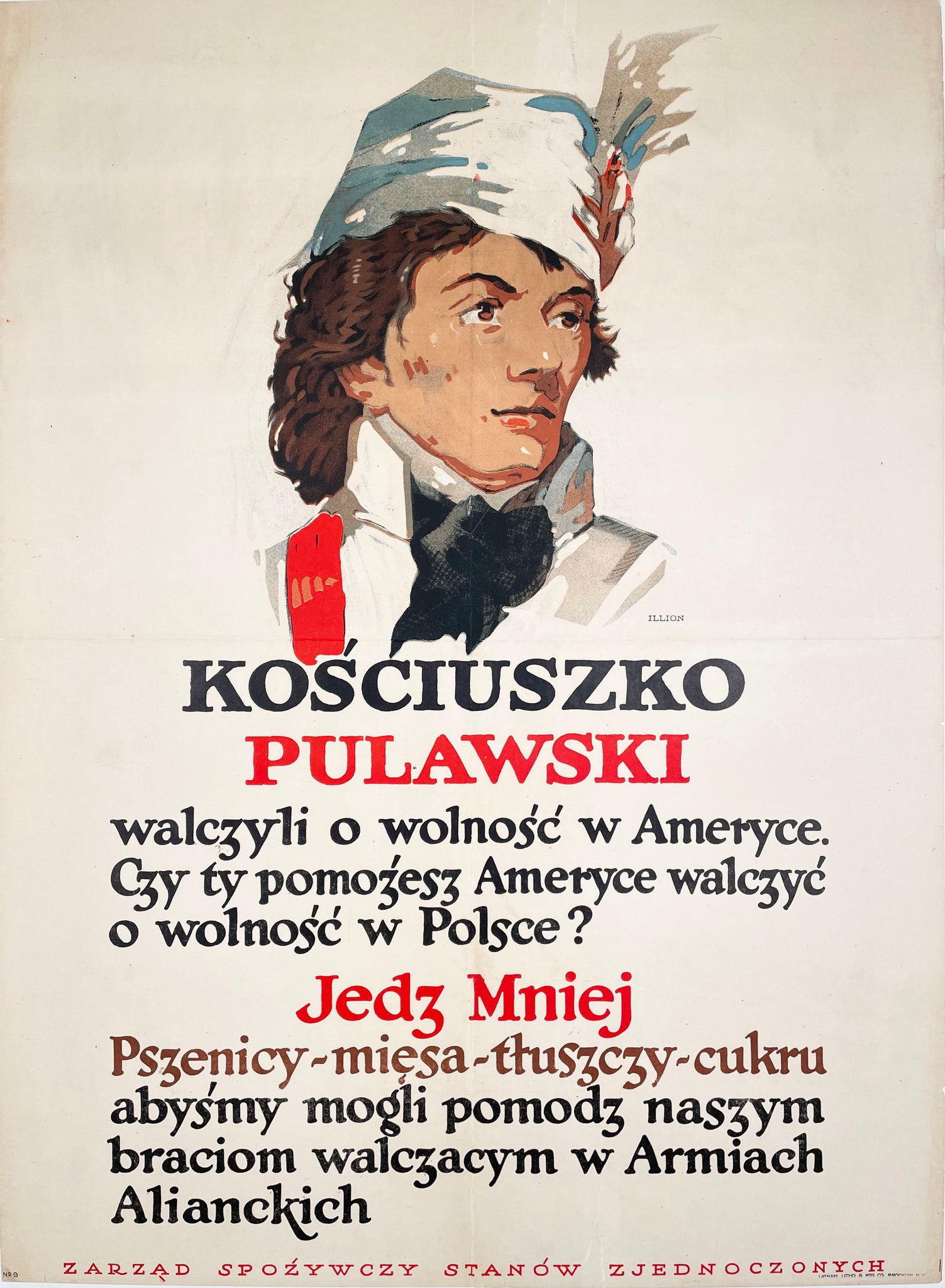 Kosciuszko Pulawski - Vintage WWI poster by Illion 1918