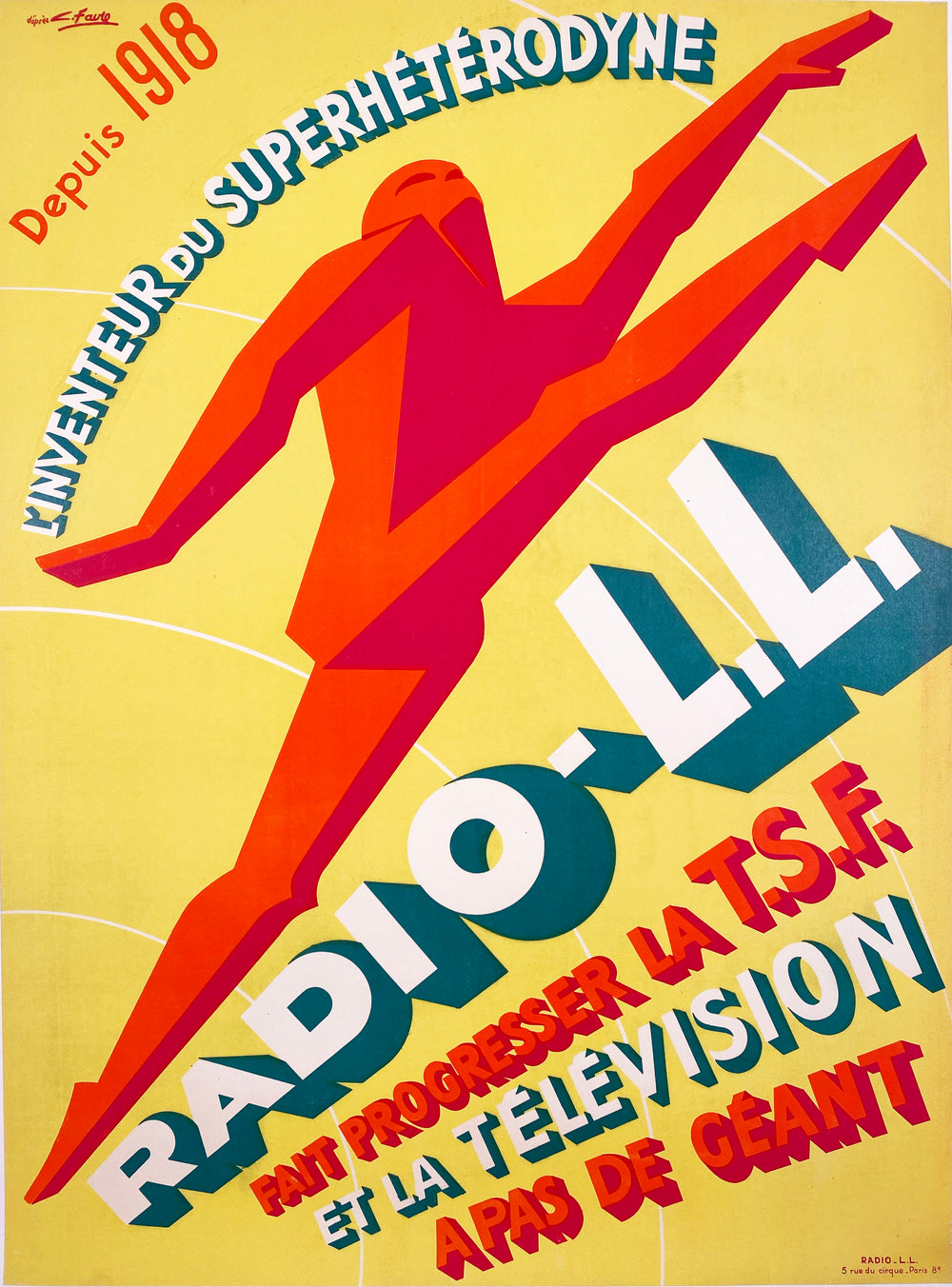 Radio L.L. - Vintage French Advertising poster by Favre 1940