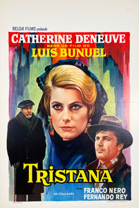 Tristana by Luis Bunuel - Vintage Belgian Film Poster - 1970